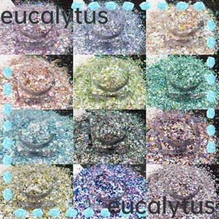 Eucalytus1 เลื่อมนีออน สีสะท้อนแสง หลากสี สําหรับตกแต่งเล็บ DIY