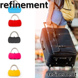 Refinement กุญแจล็อคตู้เสื้อผ้า แบบใส่รหัสผ่าน 3 หลัก โลหะผสมสังกะสี ขนาดเล็ก สุ่มสี สําหรับหอพัก เดินทาง