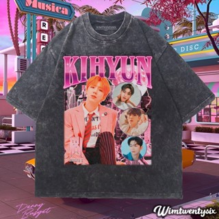 เสื้อยืด ขนาดใหญ่ พิมพ์ลาย Wimtwentysix kihyun kpop สําหรับผู้ชาย | เสื้อยืด สไตล์วินเทจ