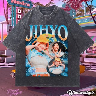 เสื้อยืด พิมพ์ลาย Wimtwentysix "jihyo twice kpop girl bootleg" ขนาดใหญ่ สําหรับผู้หญิง | เสื้อยืด สไตล์วินเทจ