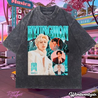 เสื้อยืด ขนาดใหญ่ พิมพ์ลาย Wimtwentysix "hyungwon kpop" | เสื้อยืด สไตล์วินเทจ