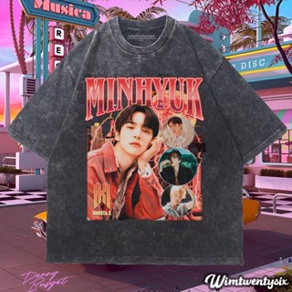 เสื้อยืด โอเวอร์ไซซ์ พิมพ์ลาย Wimtwentysix "minhyuk kpop" | เสื้อยืด สไตล์วินเทจ