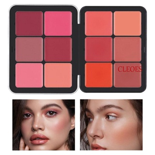 Cleoes พาเลทบลัชออน เนื้อครีม 12 สี ติดทนนาน สําหรับผู้หญิง