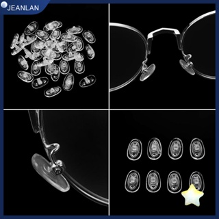 Jeanlan แผ่นซิลิโคนรองจมูก แบบนิ่ม พร้อมสกรู กันลื่น สําหรับซ่อมแซมแว่นตา