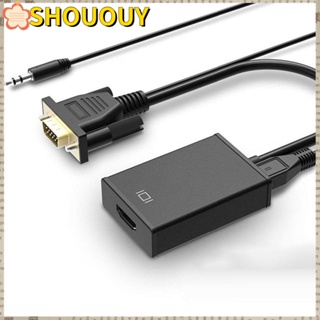 Shououy อะแดปเตอร์สายเคเบิ้ล HDTV VGA HD PC VGA เป็น HDMI