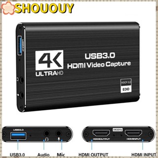 Shououy การ์ดจับภาพวิดีโอ OBS Live Streaming Grabber 4K HDMI