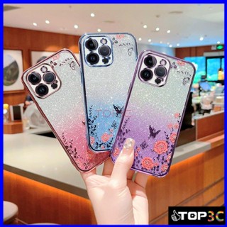 เคส iPhone 14 Pro Max / 13 Pro Max เคสโทรศัพท์มือถือ ลายผีเสื้อกระพริบ สําหรับ iPhone 12 Pro Max 11 Pro Max MMHY