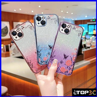 เคส iPhone 13 / iPhone 14 เคสโทรศัพท์มือถือ ลายผีเสื้อกระพริบ สําหรับ iPhone 13 iPhone 14 MMHY