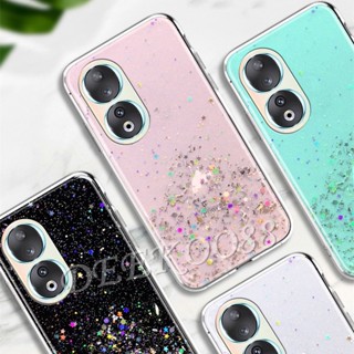 พร้อมส่ง เคสโทรศัพท์มือถือ ซิลิโคนนิ่ม TPU ใส แต่งกลิตเตอร์ ระยิบระยับ สําหรับ Honor 90 Lite Pro 5G Honor90 Honor90Lite