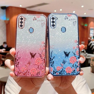 เคส Samsung A11 M11 A12 M12 เคสโทรศัพท์ แฟชั่น คุณภาพสูง ติดเพชร HYE