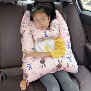 New Car Headrest Neck Pillow Car Headrest Set Seat Pillow Cute Cartoon Car Four Seasons Universal car interior decoration  Car seat belt cover