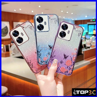 เคส Realme C55 เคสโทรศัพท์มือถือ ลายผีเสื้อกระพริบ สําหรับ Realme C55 MMHY