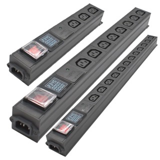 Pdu รางปลั๊กไฟไร้สาย C14 พอร์ต 2-23 AC IEC C13 เอาท์พุตซ็อกเก็ต บอร์ดโลหะ ป้องกันไฟกระชาก 110-250V