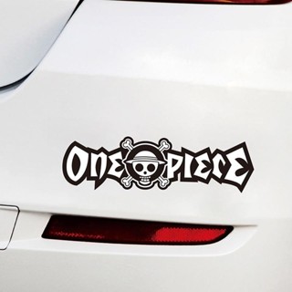 สติกเกอร์ติดกันชนหน้า และหลัง ลาย One Piece สําหรับตกแต่งรถยนต์