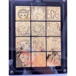 การ์ดโลหะปริศนา รูปการ์ตูนอนิเมะ One Piece ชุดละ 9 ชิ้น