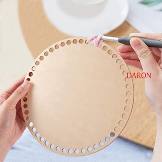 Daron ตะกร้าไม้ธรรมชาติ แฮนด์เมด 5 ขนาด สําหรับถักโครเชต์ DIY