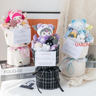 Daron ตุ๊กตาช่อดอกไม้ ผ้ากํามะหยี่ขนนิ่ม ลาย Cinnamoroll Kawaii Kuromi Melody Cinnamoroll ของขวัญวันวาเลนไทน์ ของเล่นสําหรับเด็ก