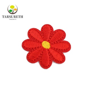 Tarsureth แผ่นแพทช์ ปักลายดอกไม้ ดอกเดซี่ 10 สี อุปกรณ์เสริม สําหรับเย็บปักถักร้อย เย็บปักถักร้อย โทรศัพท์มือถือ 40 ชิ้น