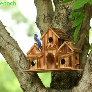 Epoch บ้านนกไม้ธรรมชาติ 6 รู แฮนด์เมด สําหรับแขวนตกแต่งสวน