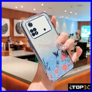 เคส Poco M4Pro 4G เคสโทรศัพท์มือถือ ลายผีเสื้อกระพริบ สําหรับ Poco M4Pro 4G MMHY