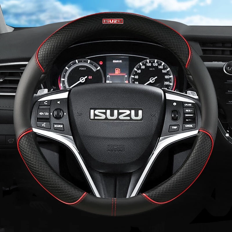 ปลอกหนังหุ้มพวงมาลัยรถยนต์ สําหรับ Isuzu D-Max & Etc MUX APV Ignis Edition VGS TROOPER DIABLO
