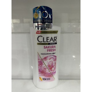 SuperSale63 เคลียร์ Clear 400 มล. หัวปั้ม ยาสระผม แชมพูสระผม แชมพูขจัดรังแค ซากุระ (ชมพู) สูตรใหม่ล่าสุด เนื้อเจล