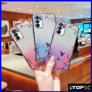 เคส OPPO Reno6 5G เคสโทรศัพท์ ลายผีเสื้อกระพริบ สําหรับ OPPO Reno6 5G A16 MMHY