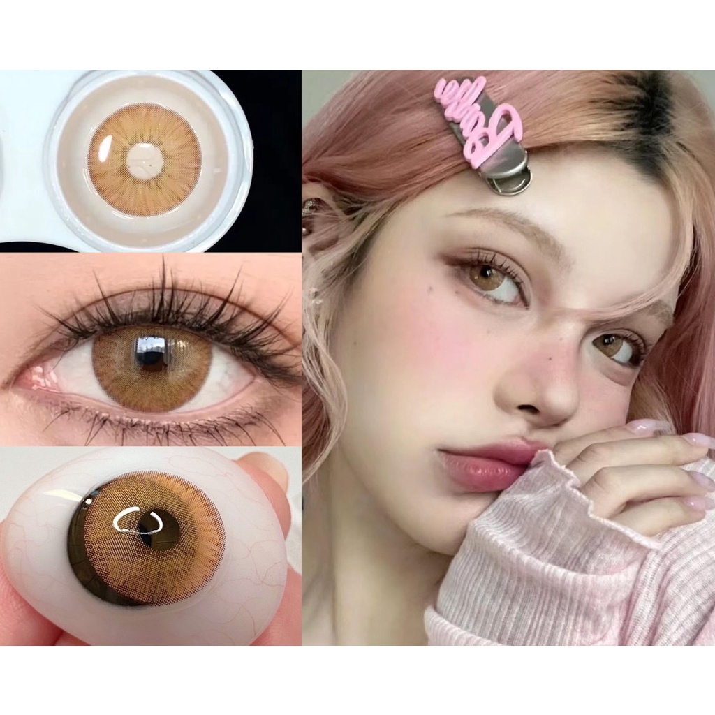 (2023.ส.ค.22nd🌹nyzong Series,ColorPinto Brand , ใหญ ่ , 14.50 มม., คอนแทคเลนส ์ เกรด 0-8.00🏠, คอนแทคเลนส ์ ใช ้ รายปีสีน ้ ําตาล