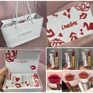 Lancome Violent Bear ชุดตัวอย่างลิปสติก 3 ชิ้น 299 # 330 # 888#(กล่องของขวัญ)