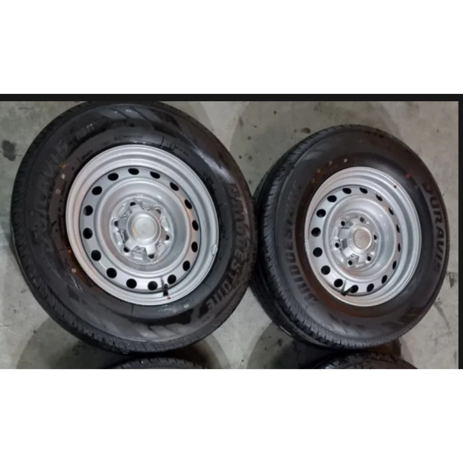 ล้อกระทะขอบ15 6รู139.7ป้ายแดงพร้อมยาง215/70R15ยางป้ายแดง(ราคา2ล้อ)
