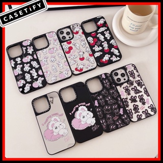 Casetify เคสโทรศัพท์มือถือกระจก ลายกระต่าย เชอร์รี่ สําหรับ iPhone14ProMax iP13Pro 13 iPhone11 12Promax 13Promax 12 13 14