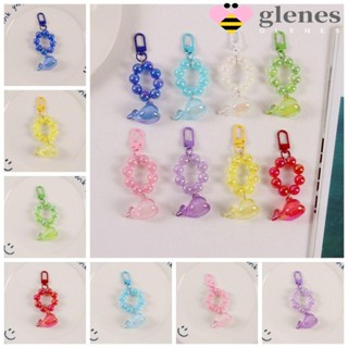 Glenes พวงกุญแจรถยนต์ ลูกปัดเรซิ่น รูปการ์ตูนปลาวาฬ แฮนด์เมด
