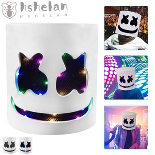 Hshelan หมวกกันน็อค มีไฟ LED สําหรับปาร์ตี้ฮาโลวีน