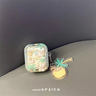 INS Coconut Tree Cartoon Cat เหมาะสำหรับ Apple บลูทูธไร้สาย PRO1/หูฟังรุ่น2/3