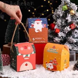 Hshelan กล่องขนม ลายการ์ตูน Merry Christmas สําหรับตกแต่งบ้าน 6 ชิ้น