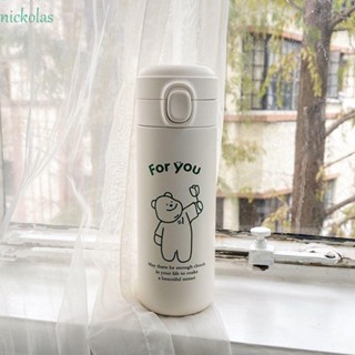 Nickolas กระติกน้ําร้อน เย็น สเตนเลส กันรั่วซึม ขนาด 350 มล. 450 มล. สําหรับเด็กผู้ชาย