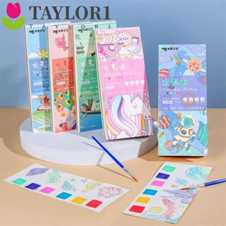 Taylor1 Gouache ชุดหนังสือวาดภาพกราฟฟิตี้ ที่คั่นหนังสือเปล่า ที่คั่นหนังสือ DIY ของเล่นเสริมการเรียนรู้ สําหรับเด็ก