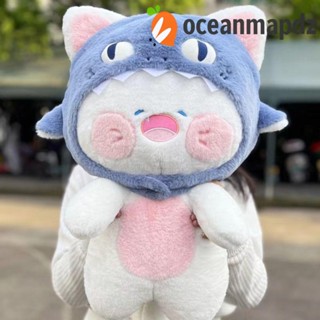 Oceanmapdz ตุ๊กตาฉลามน่ารัก ตุ๊กตาแมว ตุ๊กตานุ่ม ยัดไส้ สัตว์ ฉลาม แมว หมอน ตุ๊กตา คนโง่ ตุ๊กตา คาวาอี้ ฉลาม แมว ตุ๊กตา ตกแต่งบ้าน