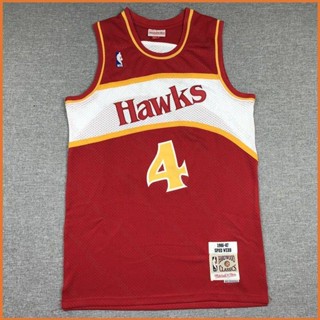 Yt3 เสื้อกีฬาแขนกุด ลายทีม Atlanta Hawks NBA Jersey No.4 WEBB No.4 WEBB สไตล์เรโทร คลาสสิก พลัสไซซ์ TY3