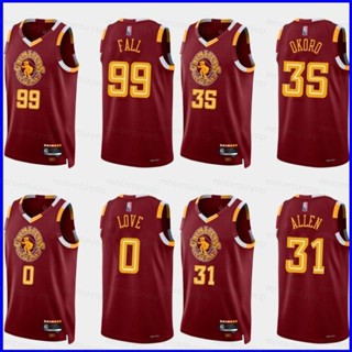 เสื้อกีฬาบาสเก็ตบอลแขนกุด ลายทีม Okoro Fall Love Allen GP1 NBA Jersey Cleveland Cavaliers Okoro Fall PG1 พลัสไซซ์