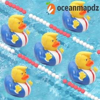 Oceanmapdz ของเล่นเป็ดทรัมป์, ของเล่นน้ําจืด, ของเล่นอาบน้ําเด็ก แบบกด ลอยน้ําได้ อาบน้ําส่งเสียงดัง