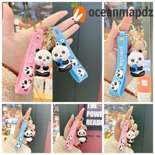 Oceanmapdz พวงกุญแจการ์ตูนอะนิเมะแพนด้า, แพนด้า PVC, จี้กุญแจรถ เครื่องประดับการ์ตูนนุ่ม ของขวัญคริสต์มาส