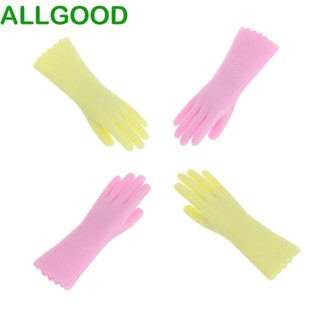 Allgoods ถุงมืออบขนมจิ๋ว 1:12 สีชมพู เขียว สําหรับตกแต่งบ้านตุ๊กตา 1:6