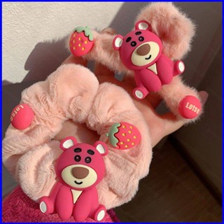 Gp1 Lotso กิ๊บติดผม รูปอุ้งเท้าหมี สตรอเบอร์รี่ สีชมพู เครื่องประดับผม สําหรับผู้หญิง PG1