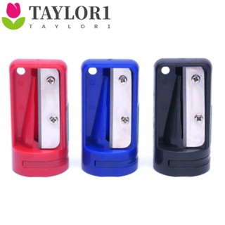 Taylor1 กบเหลาดินสอช่างไม้ แมนนวล แบบพกพา สีฟ้า สําหรับงานไม้