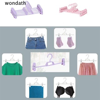 Wonda ไม้แขวนเสื้อพลาสติก 2 สี พร้อมคลิปหนีบ อเนกประสงค์ 10 ชิ้น