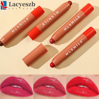 Lacyeszb ลิปสติก ลิปกลอสเจลลี่ เพิ่มความชุ่มชื้น ติดทนนาน กันน้ํา สีแดง สีน้ําตาล