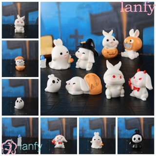 Lanfy ตุ๊กตากระต่ายฟักทอง ผี DIY ขนาดเล็ก สําหรับตกแต่งโต๊ะ ฮาโลวีน