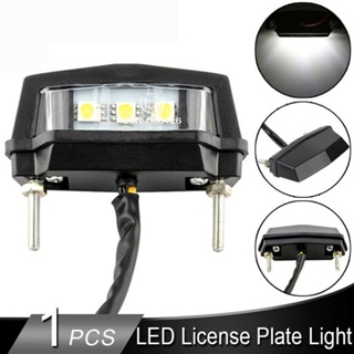 ⚡NEW 8⚡License Plate Light Universal 12V Accessories Black Housing LED Lamp Motorcycle