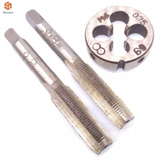 2 * ก๊อก + 1 * 1 * Die Taper Thread Die HSS ความเร็วสูง ปลั๊กเหล็ก แตะมือขวา